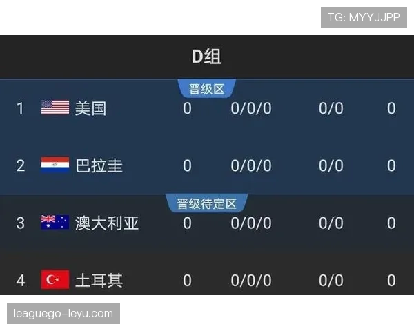 世界杯美国队D组实力对比分析